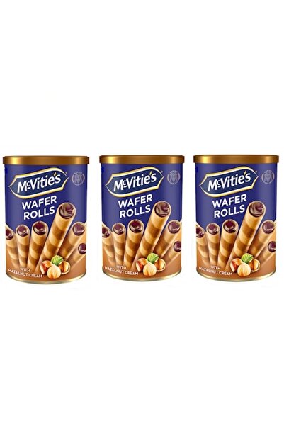 McVities Napolitane cu cremă de alune, set 3 x 170 gr