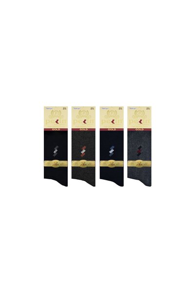 HARMAN TEKSTİL 1-32 Men's Combed Cotton Lycra Socks, Pack of 6
