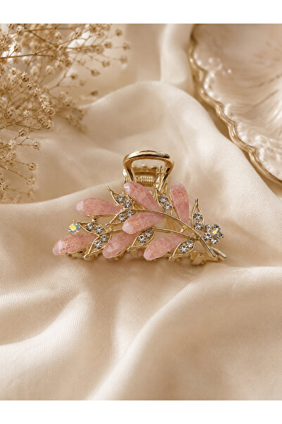 yiora Gold Metal Latch Buckle with Crystal Stone