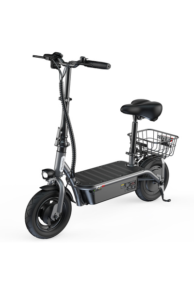 iscooter F2 Trotinetă electrică cu șa, 500W, 25km/h, 36V 7.8Ah, anvelope gonf...