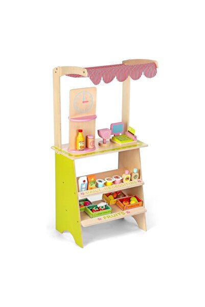 Junios Set de joaca magazin cu fructe si legume, 16 piese