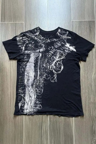 Violon Crni Vintage Angel Affliction Cyber Grunge Unisex T-shirt