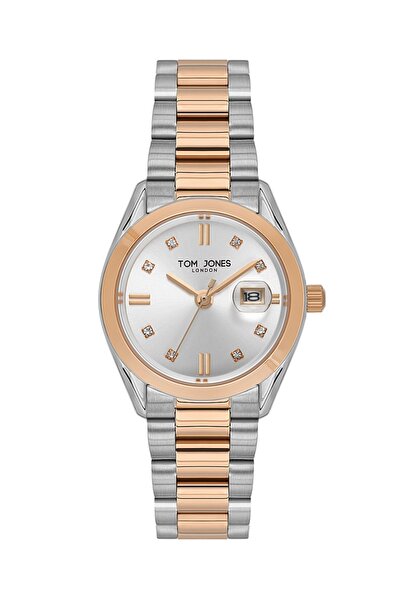 Tom Jones London Stylish Design Stone Detailed Calendar Steel Band Steel Case...