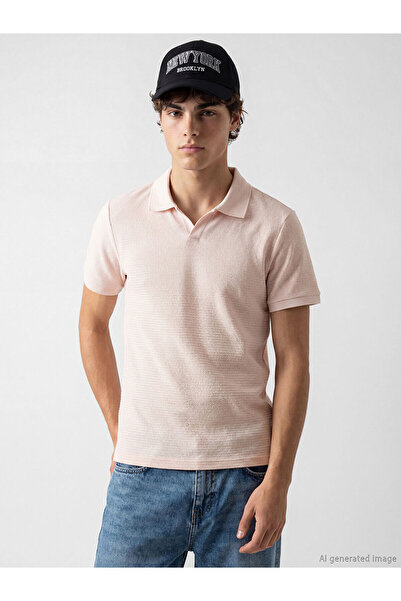 LC Waikiki Nevavm Polo Collar Men's Combed Cotton T-Shirt