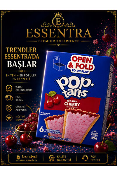 Essentra Home ESSENTRA Frosted Cherry Filled Toaster Snack Tatlı Atıştırmalık...