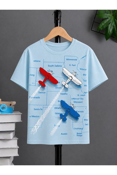 VODEXA Tricou oversize unisex TAYYARE imprimat, 100% bumbac, croială conforta...
