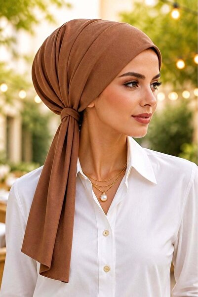 Aişe tesettür Red Brown Scarf Bonnet