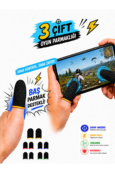 Vwin Mobil Oyun PUBG Oyun Eldiveni Fiber Oyuncu Eldiveni Başparmak Ucu Parmak...