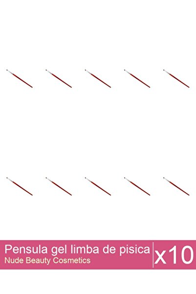 Makeup Set of 10x Cat's Tongue Gel Brush - No.4