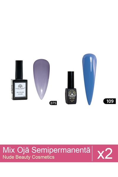 Makeup Set Mix 2 produse Nail Oja: Oja semipermanenta Black Elite, Global Fas...