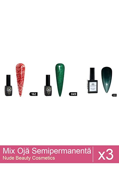 Makeup Set Mix 3 produse Nail Oja: Oja semipermanentă Global Fashion, Gel pol...
