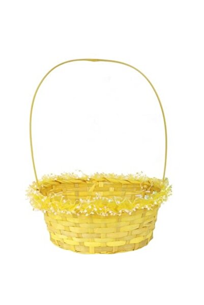 Goliat Coș de binecuvântare cu alimente, galben, 25x22x35 cm