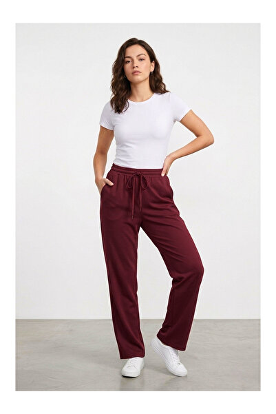 LC Waikiki Nevavm Women's Pants with Elastic Waist and Pockets, Comfortable F...
