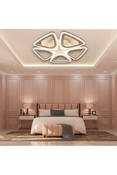 DELIGHT LUSTRA LED 80W CU 5 BRATE 3 CULORI+IR 470mm x 85mm