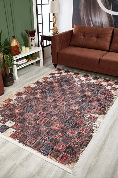 halinet Halı.Net Multi-Colored Modern Washable Non-Slip Living Room Carpet Ha...