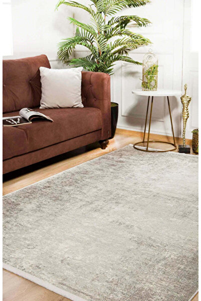 halinet Halı.Net Cream Modern Washable Non-Slip Living Room Carpet Haln-Hln800