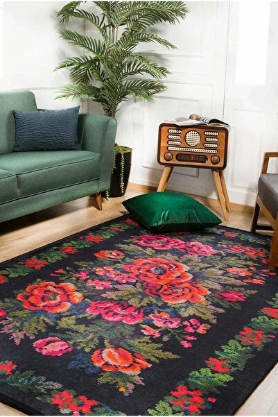 halinet Halı.Net Red Modern Washable Non-Slip Living Room Rug Haln-HLN294