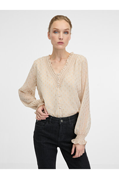 ORSAY Beige long-sleeved blouse