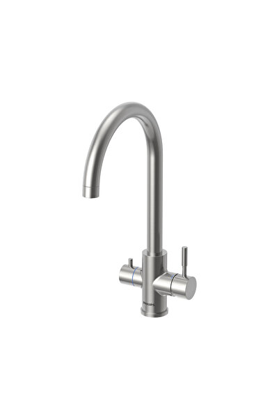 Philips ASH3511 Ανοξείδωτη Τρίοδη Βρύση Καμπυλωτή για Φίλτρο Νερού Ασημί Ματ ...