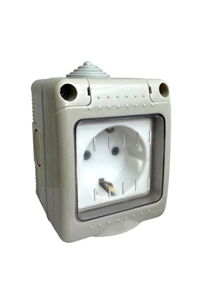 DELIGHT Priza Modulara Simpla cu capac, Antigron, 16A, IP55