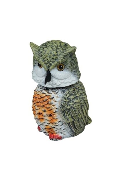 OEM Bufniță decorativă cu cap rotativ pentru grădină, plastic, 19 cm