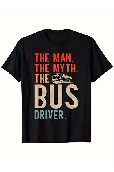 yiou trendy clothing تي شيرت برسومات "Myth: Bus Driver" مصمم للرجال