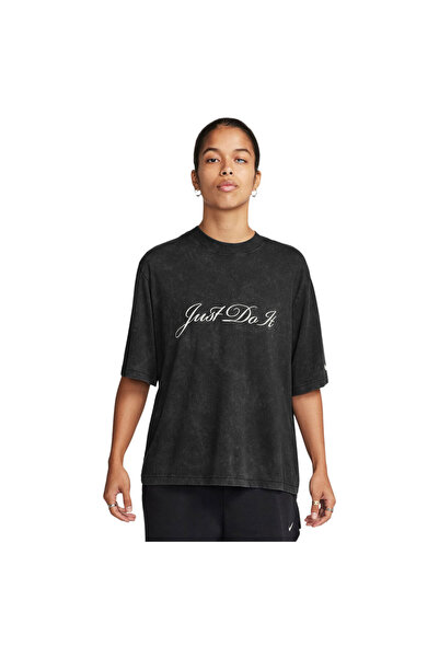 Nike Femei& # x27;s Tricou sport cu mânecă scurtă, croială largă, cu aspect s...