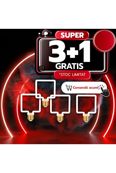 DELIGHT Bec LED Neon Patrat 4W/2200K/360lm, 3+1 GRATIS