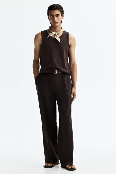 H&M Keten Karışımlı Pantolon Loose Fit