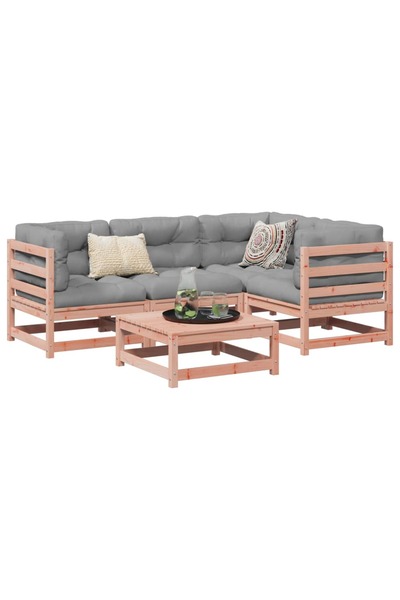 vidaxl Set canapele gradina, 5 piese, lemn masiv brad douglas