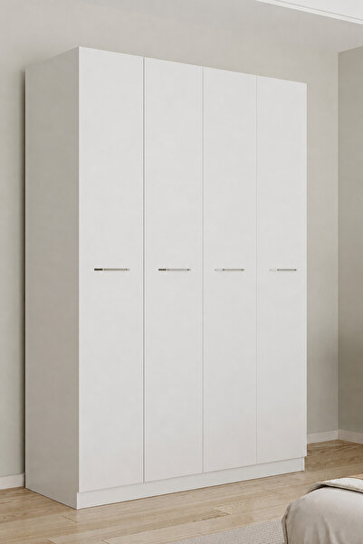 AEKA AE-3190 Burç 4 Kapaklı Çok Bölmeli Askılı Raflı ve Çekmeceli 210x140x53c...