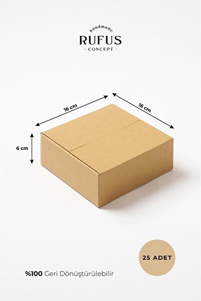 rufus concept 16x16x6cm Kraft Koli 25 Adet