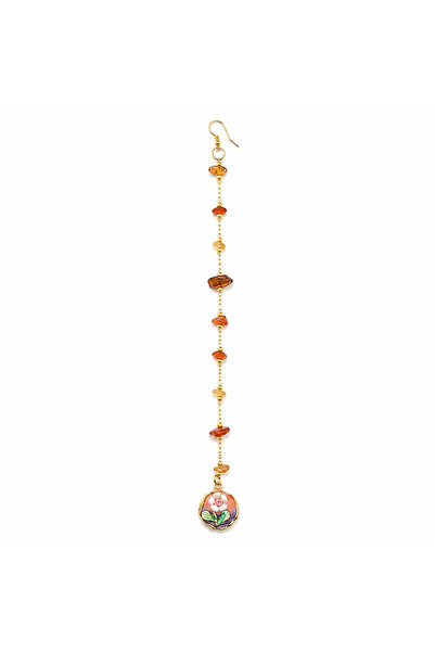 Hanori Accessory مُعَلِّق كتب على شكل سلسلة من حجر العقيق الطبيعي