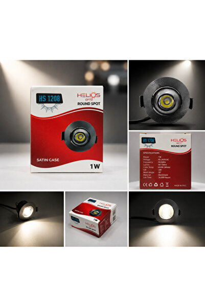 Helios HS1208 1W LED YUVARLAK SPOT ARMATÜR BEYAZ