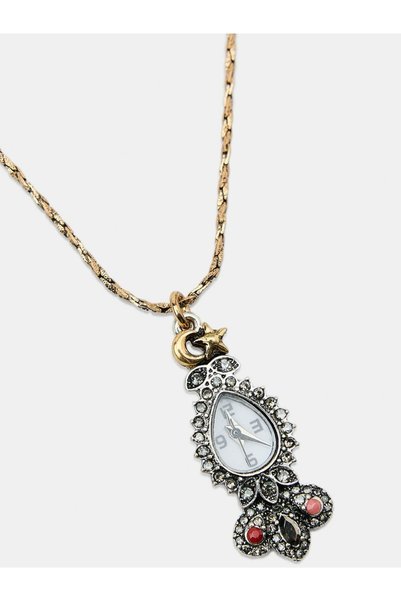 Bo Takı ve Aksesuar Brand Model 3-Piece Watch and Necklace Set