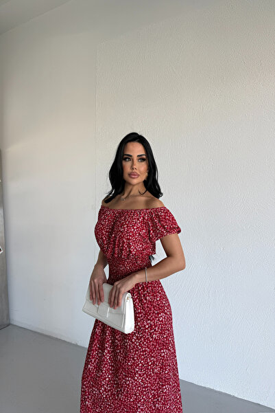 KAMACI BUTİK Madonna Collar Giped Dress Standard Size (S/M/L/Xl) Fits
