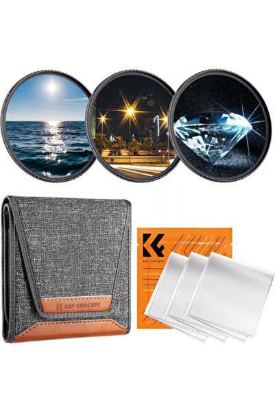 K&F CONCEPT Φίλτρα Αστέρι 67mm, Σετ 3 τεμαχίων, 4/6/8 Ακτίνες (SKU.2132V1)