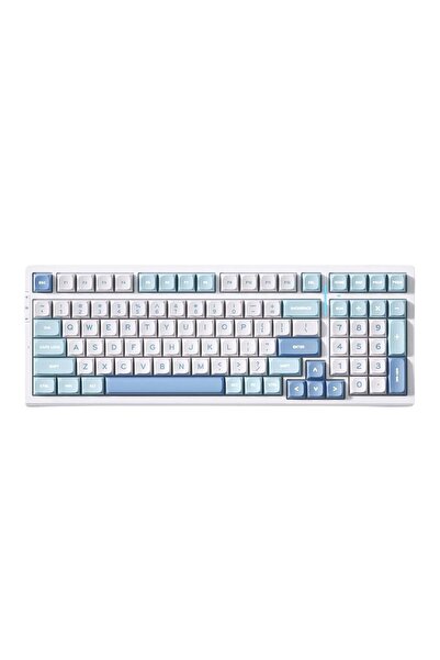 MCHOSE G98 Pro Mavi %98 Flame Orange Switch RGB Kablosuz Hotswap İngilizce Me...