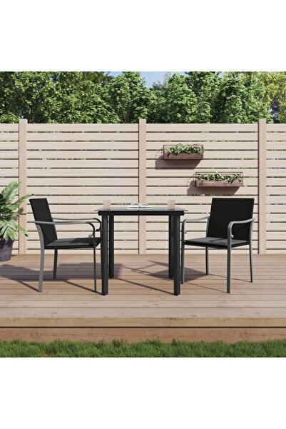 vidaxl Set mobilier de gradina cu perne, 3 piese, poliratan È™i otel