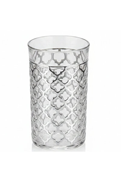 AKDC SilverGlow Modern Acrylic Beverage Tumbler with Metallic Silver Pattern ...