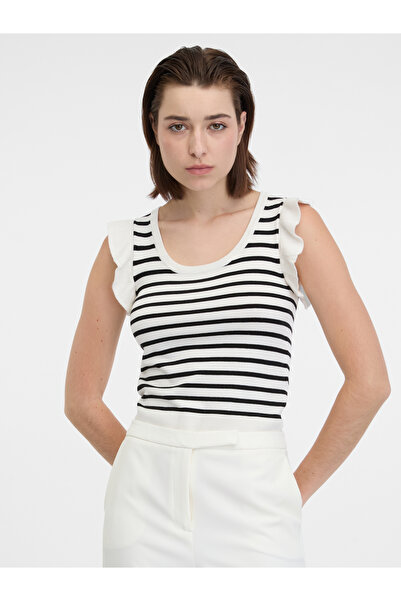 ORSAY Black and white women's striped T-shirt
