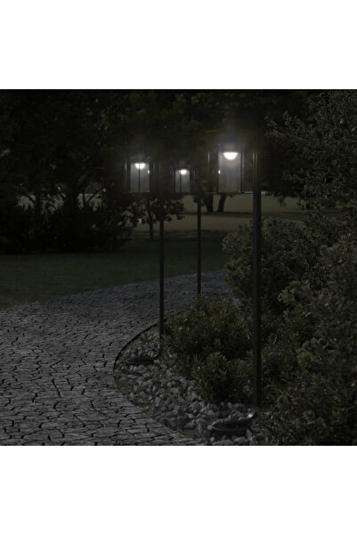 vidaxl Lampa exterioara de podea, negru, 100 cm, oÈ›el inoxidabil