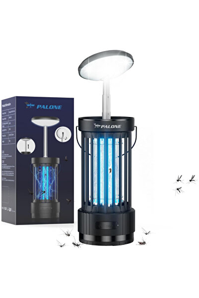 PALONE Lampa insecticid electric 4500V, baterie 4000 mAh, UV 365 nm, USB-C, e...