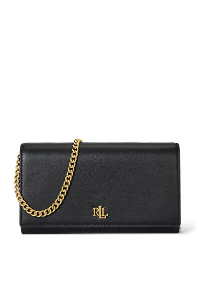 Ralph Lauren Γυναικείο Δερμάτινο Adair II Τσαντάκι Μαύρο 432980206001-BLACK