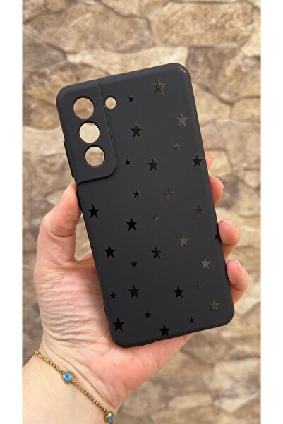 Vip Case Samsung Galaxy S22 Uyumlu Mini Siyah Yıldız Desenli Silikon Darbe Em...