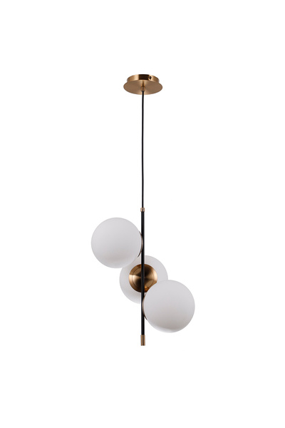 Italux Lustră suspendată modernă STELIA cu 3 lumini, cadru metalic din bronz ...