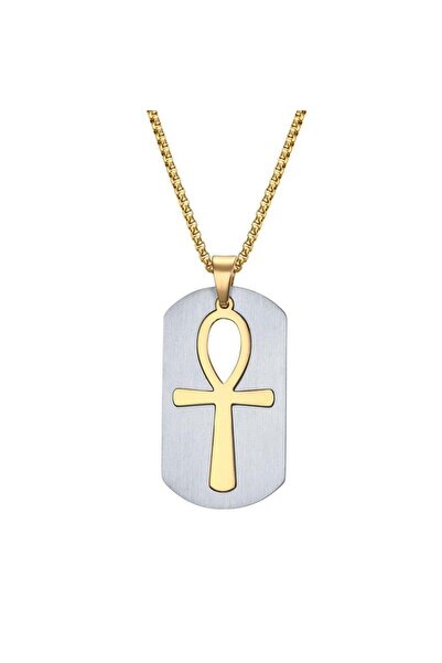 Zumzeria Lantisor Cu Pandantiv Simbol Egiptean Ankh Inox , ZUM900