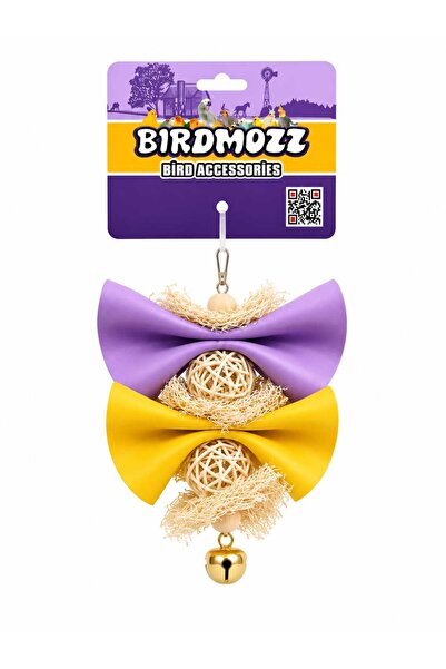BirdMozz Premium Kabak Lifli Fiyonklu Kuş Oyuncağı
