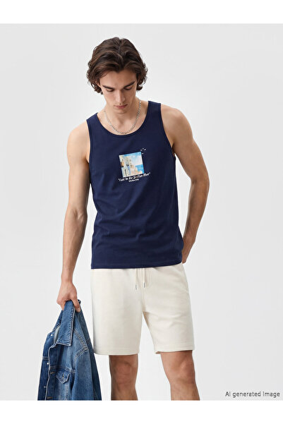 LC Waikiki Ανδρικό αμάνικο T-shirt με λαιμόκοψη
