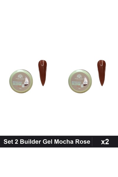 Makeup Set 2 Builder Gel Mocha Rose 15g Global Fashion, Constructie Unghii UV...